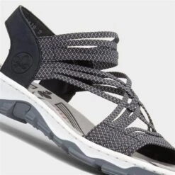 Rieker Womens Black Stretch Strappy Sandals 10 Rieker Womens Black Stretch Strappy Sandals -UK Shoe Sales 2024 199726 2 L05.20230531000147