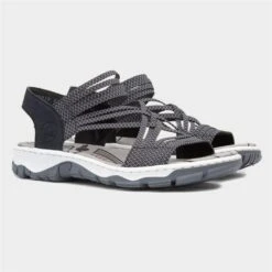 Rieker Womens Black Stretch Strappy Sandals 11 Rieker Womens Black Stretch Strappy Sandals -UK Shoe Sales 2024 199726 2 L06.20230531000147