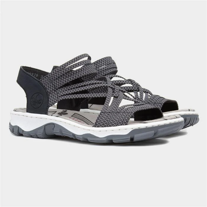 Rieker Womens Black Stretch Strappy Sandals 7 Rieker Womens Black Stretch Strappy Sandals - Image 5