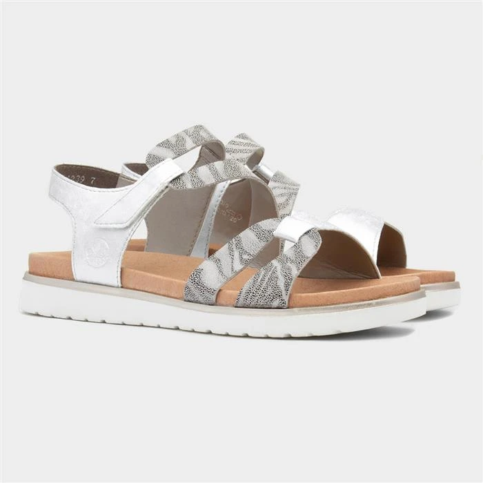 Rieker Womens Metallic Grey Easy Fasten Sandal 7 Rieker Womens Metallic Grey Easy Fasten Sandal - Image 5