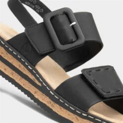 Rieker Womens Black Easy Fasten Sandal 10 Rieker Womens Black Easy Fasten Sandal -UK Shoe Sales 2024 199732 2 L05.20230621000132
