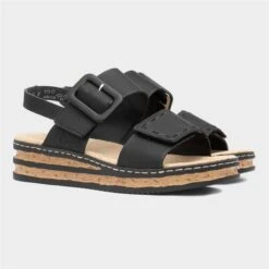 Rieker Womens Black Easy Fasten Sandal 11 Rieker Womens Black Easy Fasten Sandal -UK Shoe Sales 2024 199732 2 L06.20230621000132