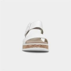 R-Evolution By Rieker Womens White Leather Sandal