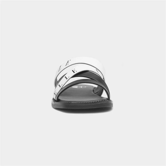 Elle Oceana Womens Black And White Strappy Slider 3 Elle Oceana Womens Black And White Strappy Slider