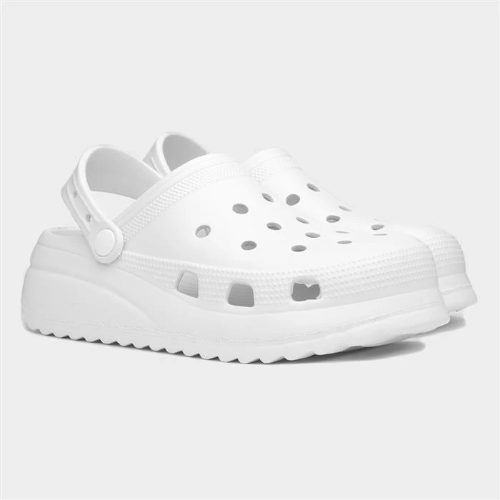 Truffle Fergie Womens White Platform Clog 7 Truffle Fergie Womens White Platform Clog - Image 5