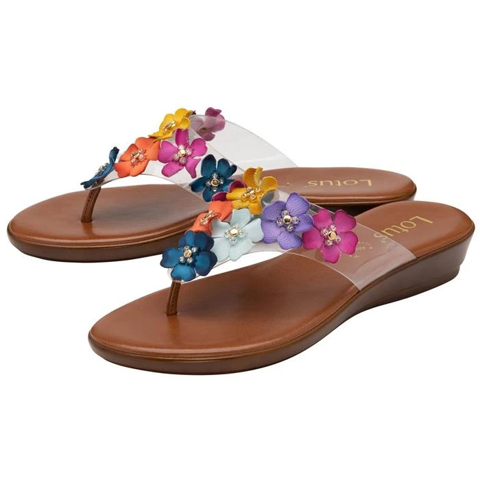 Lotus Womens Multi-Coloured Toe-Post Sandals 3 Lotus Womens Multi-Coloured Toe-Post Sandals