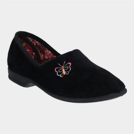 Mirak Womens Bouquet Slipper In Black -UK Shoe Sales 2024 692018 3 L02.20230112000828