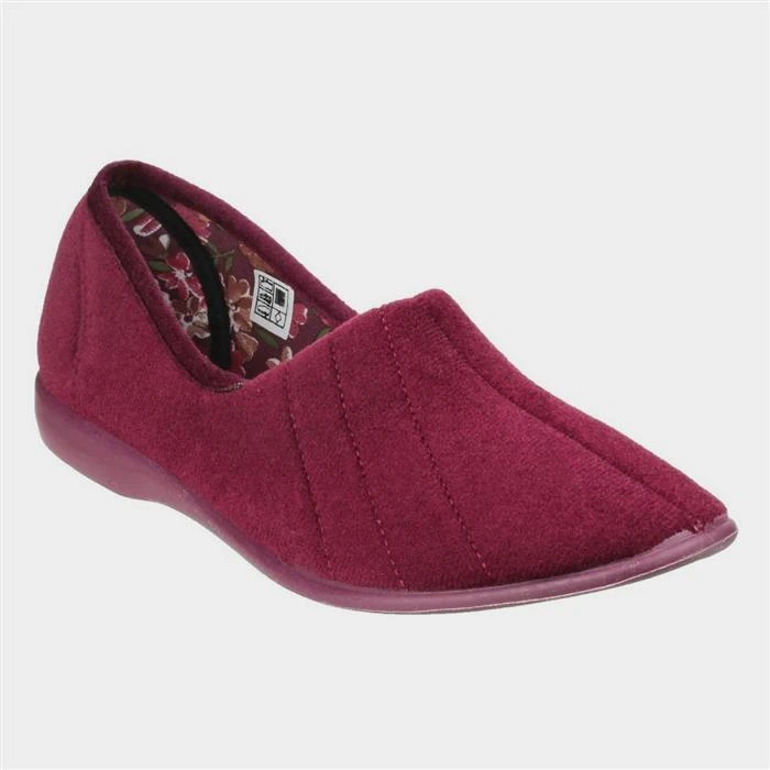 GBS Audrey Womens Burgundy Slipper 3 GBS Audrey Womens Burgundy Slipper