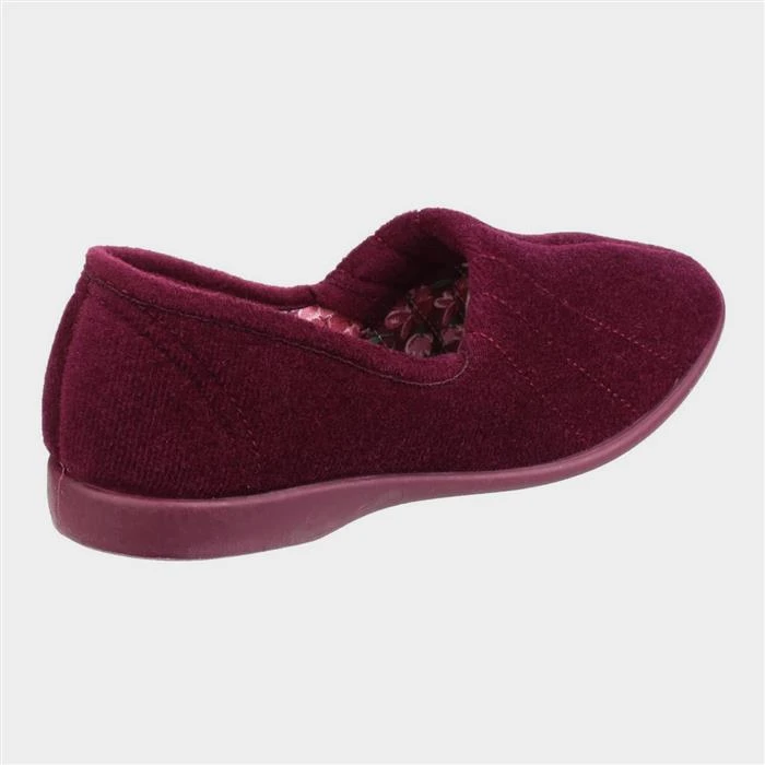 GBS Audrey Womens Burgundy Slipper 4 GBS Audrey Womens Burgundy Slipper - Image 2