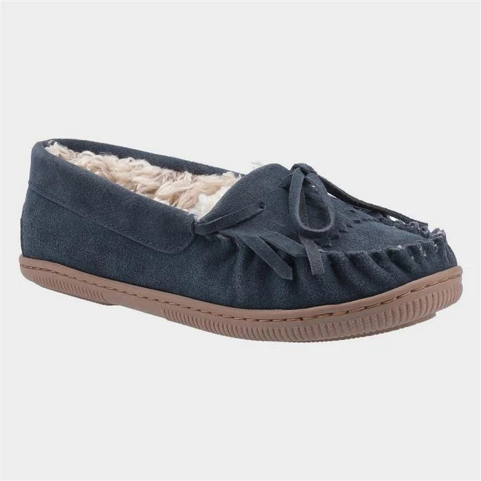 Hush Puppies Addy Womens Navy Suede Slipper 3 Hush Puppies Addy Womens Navy Suede Slipper