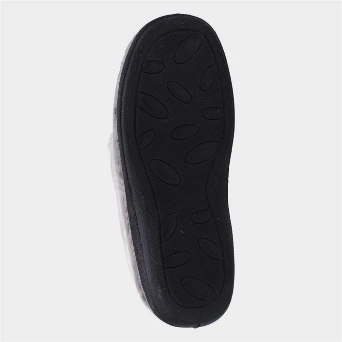 Fleet & Foster Adelaide Womens Grey Velour Slipper 5 Fleet & Foster Adelaide Womens Grey Velour Slipper - Image 3