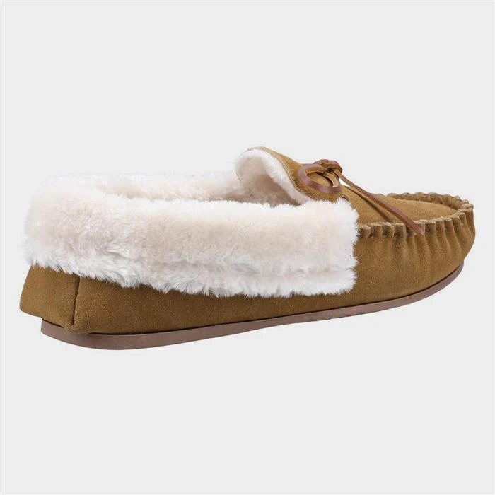 Cotswold Sopworth Womens Tan Moccasin Slipper 4 Cotswold Sopworth Womens Tan Moccasin Slipper - Image 2