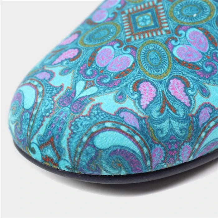Laurence Llewelyn-Bowen Ivana Blue Mule Slipper 5 Laurence Llewelyn-Bowen Ivana Blue Mule Slipper - Image 3