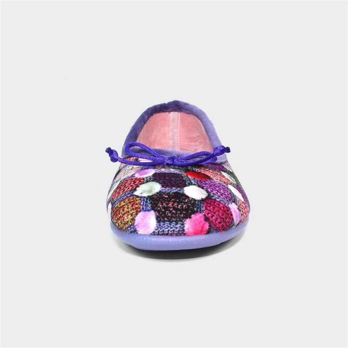 Lunar Magic Womens Purple Spotty Pump Slipper 3 Lunar Magic Womens Purple Spotty Pump Slipper