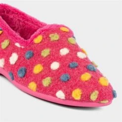 Lunar Helix Womens Pink Spot Slippers -UK Shoe Sales 2024 692108 3 L04.20221126000136
