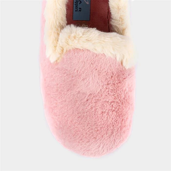 Lunar Shake Womens Pink Faux Fur Slippers 5 Lunar Shake Womens Pink Faux Fur Slippers - Image 3