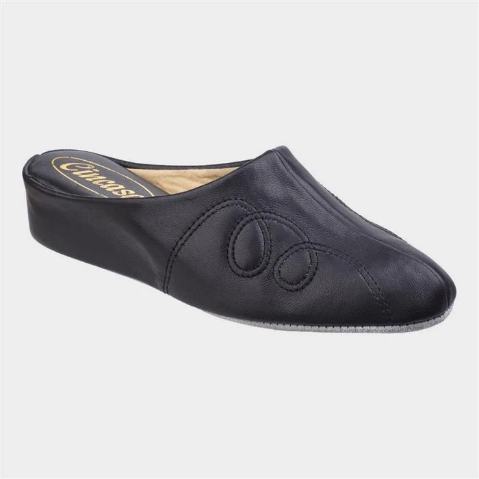 Cincasa Mahon Womens Black Leather Slipper 3 Cincasa Mahon Womens Black Leather Slipper