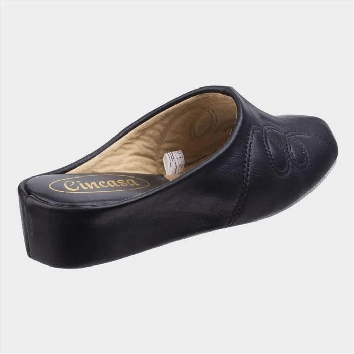 Cincasa Mahon Womens Black Leather Slipper 4 Cincasa Mahon Womens Black Leather Slipper - Image 2