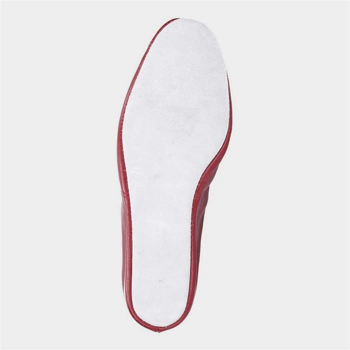 Cincasa Mahon Womens Red Leather Slipper 5 Cincasa Mahon Womens Red Leather Slipper - Image 3