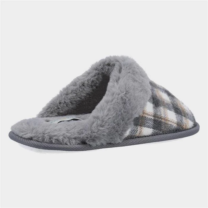 Fleet & Foster Neath Womens Grey Mule Slipper 4 Fleet & Foster Neath Womens Grey Mule Slipper - Image 2