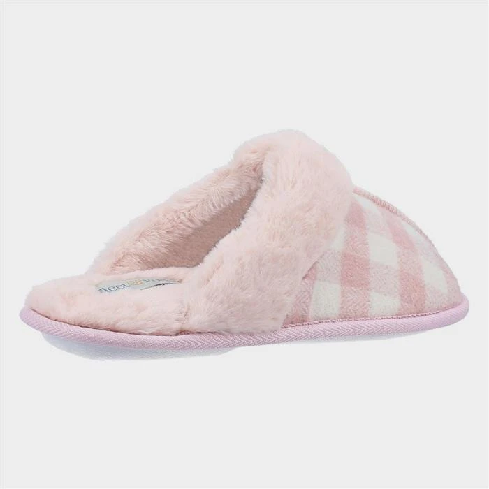 Fleet & Foster Neath Womens Pink Mule Slipper 4 Fleet & Foster Neath Womens Pink Mule Slipper - Image 2