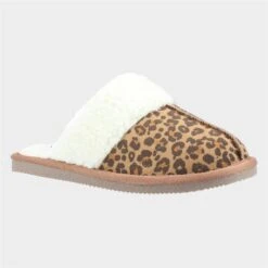 Hush Puppies Arianna Womens Leopard Print Slipper