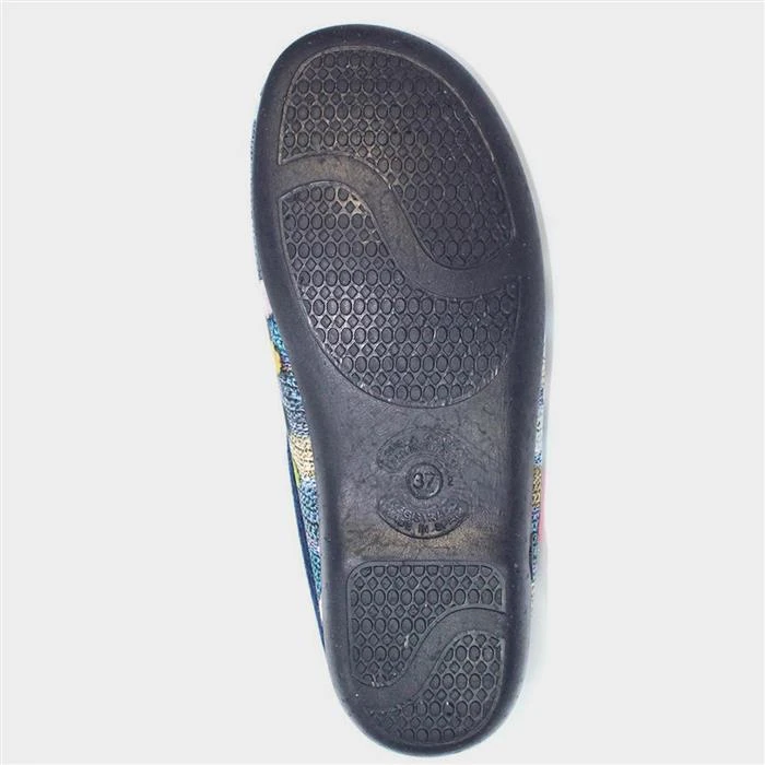 Lunar Crackle Womens Navy Spotty Mule Slipper 5 Lunar Crackle Womens Navy Spotty Mule Slipper - Image 3