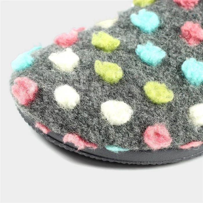 Lunar Montreal Womens Grey Mule Slipper 5 Lunar Montreal Womens Grey Mule Slipper - Image 3