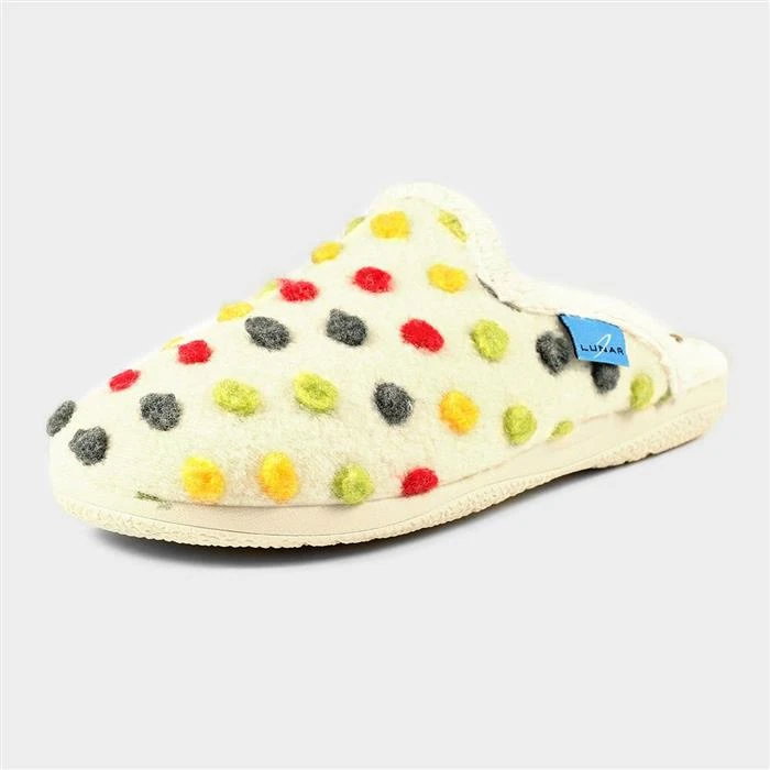 Lunar Montreal Womens White Mule Slipper 4 Lunar Montreal Womens White Mule Slipper - Image 2