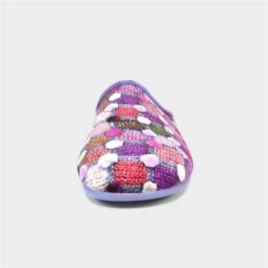 Lunar Crackle Womens Purple Spotty Mule Slipper