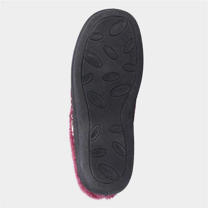 Fleet & Foster Buzzard Womens Red Mule Slipper 5 Fleet & Foster Buzzard Womens Red Mule Slipper - Image 3