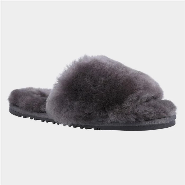 Cotswold Westfield Womens Grey Mule Slipper 3 Cotswold Westfield Womens Grey Mule Slipper