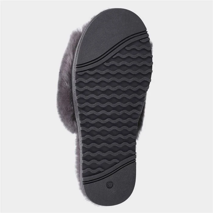 Cotswold Westfield Womens Grey Mule Slipper 5 Cotswold Westfield Womens Grey Mule Slipper - Image 3