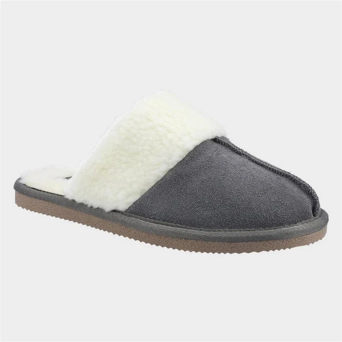 Hush Puppies Arianna Womens Grey Mule Slipper 3 Hush Puppies Arianna Womens Grey Mule Slipper