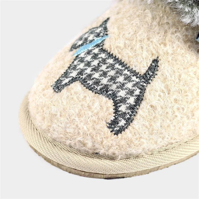 Lazy Dogz Scottie III Womens Beige Faux Fur Mule 5 Lazy Dogz Scottie III Womens Beige Faux Fur Mule - Image 3