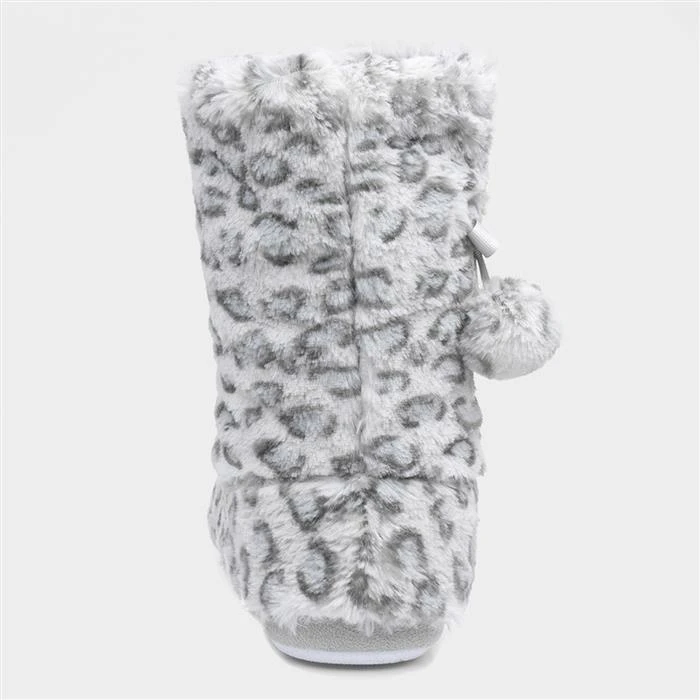 The Slipper Company Womens Grey Leopard Bootie 5 The Slipper Company Womens Grey Leopard Bootie - Image 3