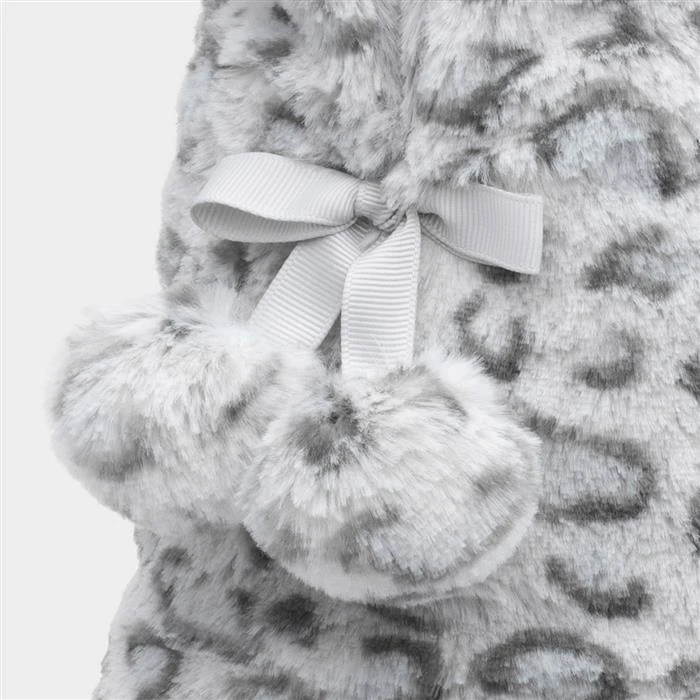 The Slipper Company Womens Grey Leopard Bootie 6 The Slipper Company Womens Grey Leopard Bootie - Image 4