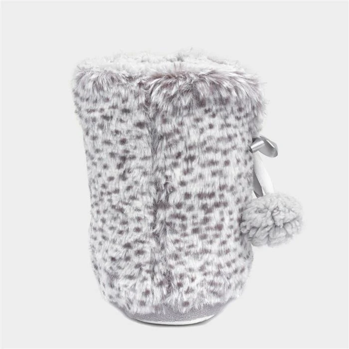 The Slipper Company Grey Leopard Womens Bootie 5 The Slipper Company Grey Leopard Womens Bootie - Image 3