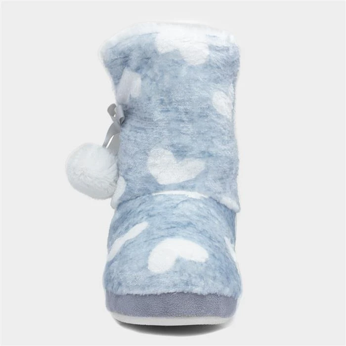 The Slipper Company Womens Blue Hearts Bootie 3 The Slipper Company Womens Blue Hearts Bootie