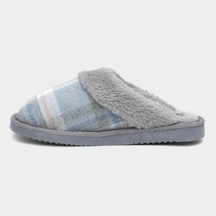 Jo & Joe Shetland Womens Slate Grey Mule Slipper 4 Jo & Joe Shetland Womens Slate Grey Mule Slipper - Image 2