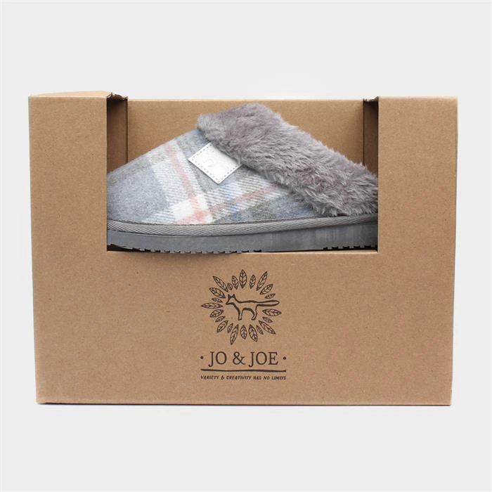 Jo & Joe Shetland Womens Slate Grey Mule Slipper 6 Jo & Joe Shetland Womens Slate Grey Mule Slipper - Image 4