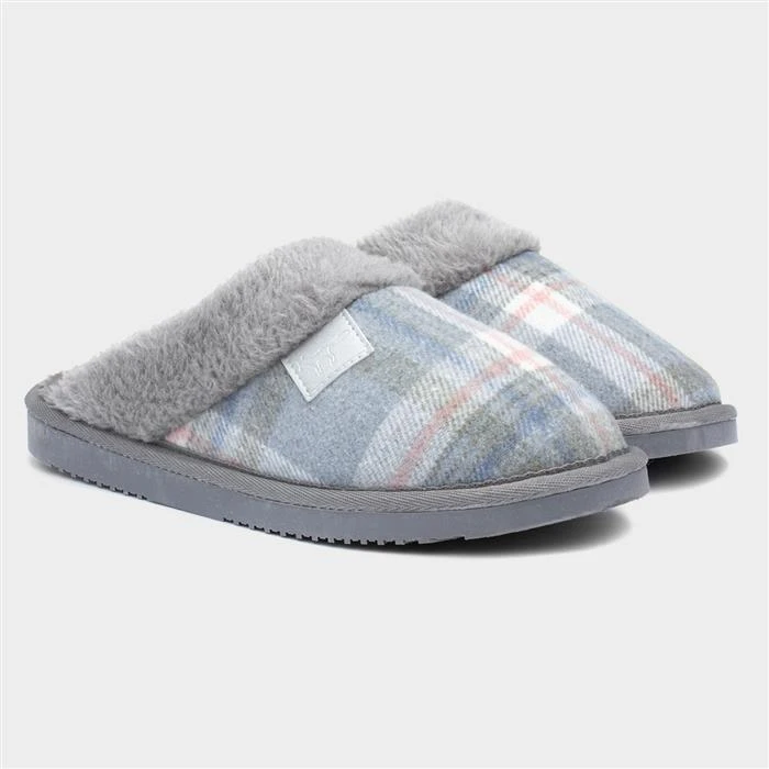 Jo & Joe Shetland Womens Slate Grey Mule Slipper 7 Jo & Joe Shetland Womens Slate Grey Mule Slipper - Image 5