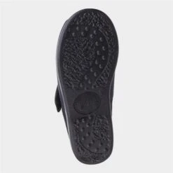 GBS Frenchay Adults Black Classic Slippers -UK Shoe Sales 2024 698006 3 L04.20230119000841