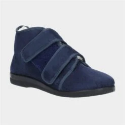 GBS Torbay Womens Blue Easy Fasten Slipper