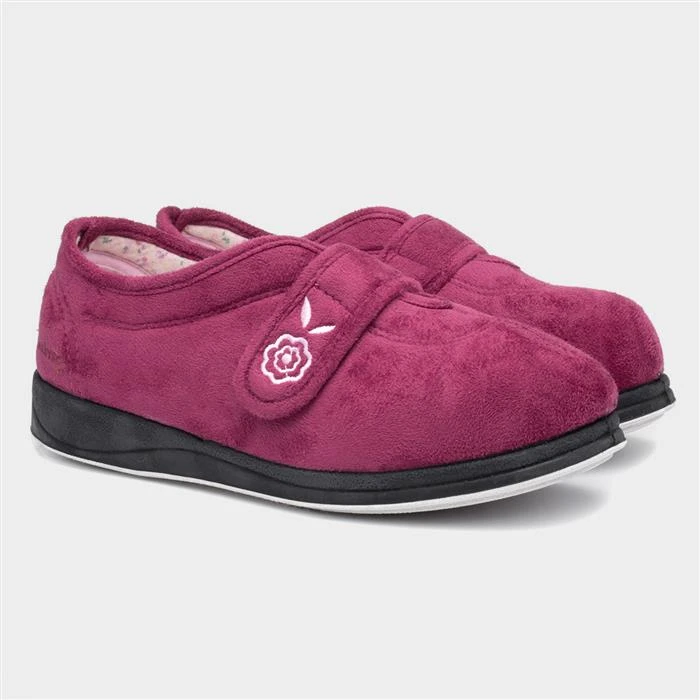 Padders Camilla Womens Raspberry Full Slipper 7 Padders Camilla Womens Raspberry Full Slipper - Image 5