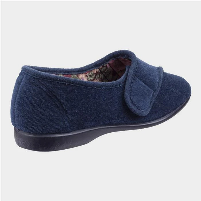 GBS Audrey Womens Blue Easy Fasten Slipper 4 GBS Audrey Womens Blue Easy Fasten Slipper - Image 2