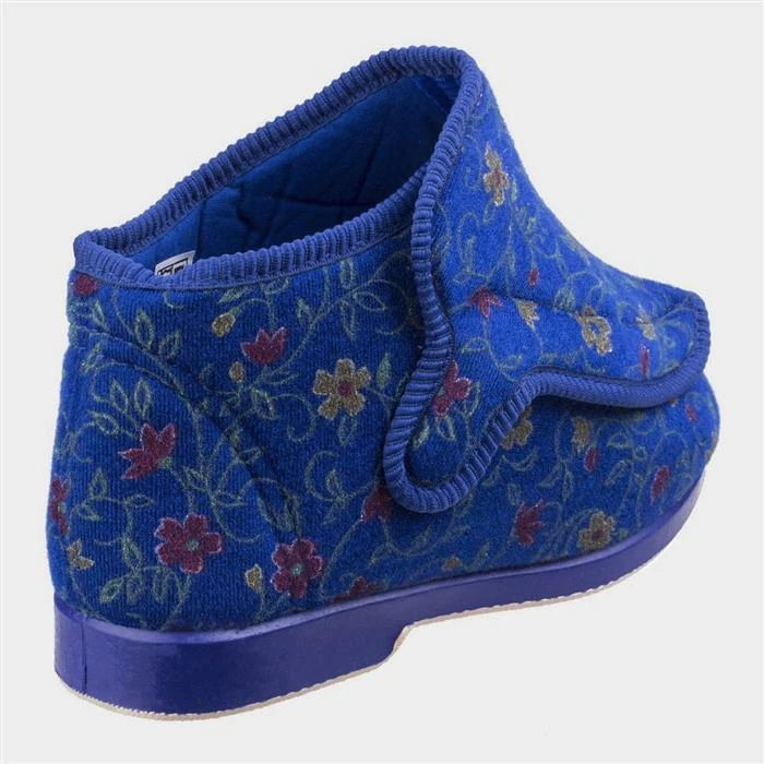 GBS Rhona Womens Blue Extra Wide Fit Slipper 4 GBS Rhona Womens Blue Extra Wide Fit Slipper - Image 2