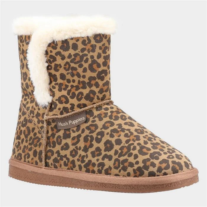 Hush Puppies Ashleigh Womens Leopard Print Bootie 3 Hush Puppies Ashleigh Womens Leopard Print Bootie