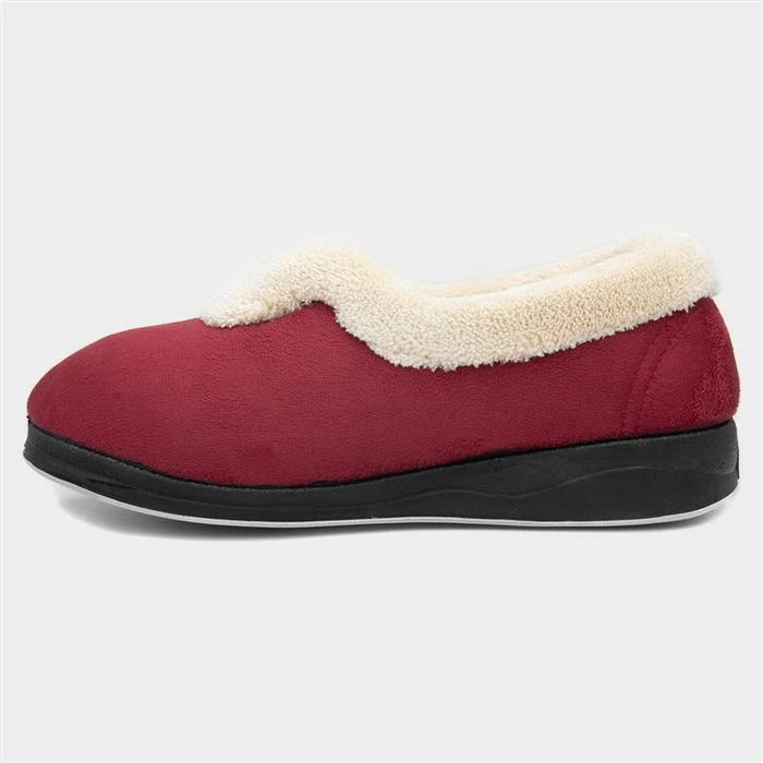 Padders Carmen Womens Red Slippers 4 Padders Carmen Womens Red Slippers - Image 2
