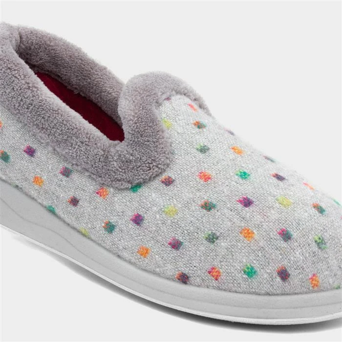 Padders Repose Womens Light Grey Full Slipper 6 Padders Repose Womens Light Grey Full Slipper - Image 4